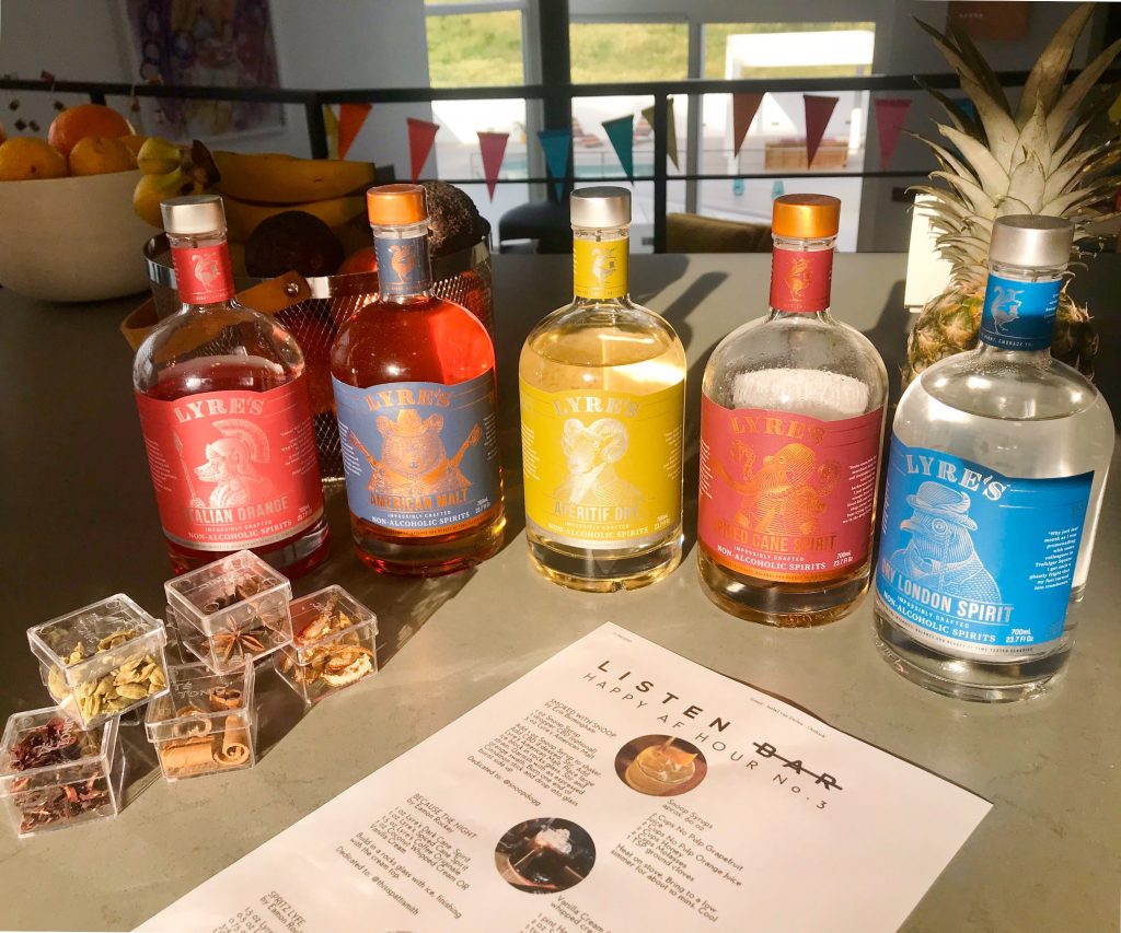 My home selection of Lyre´s drinks