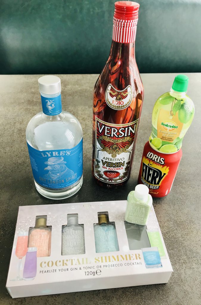 Ingredients non-alcoholic cocktail Verginger